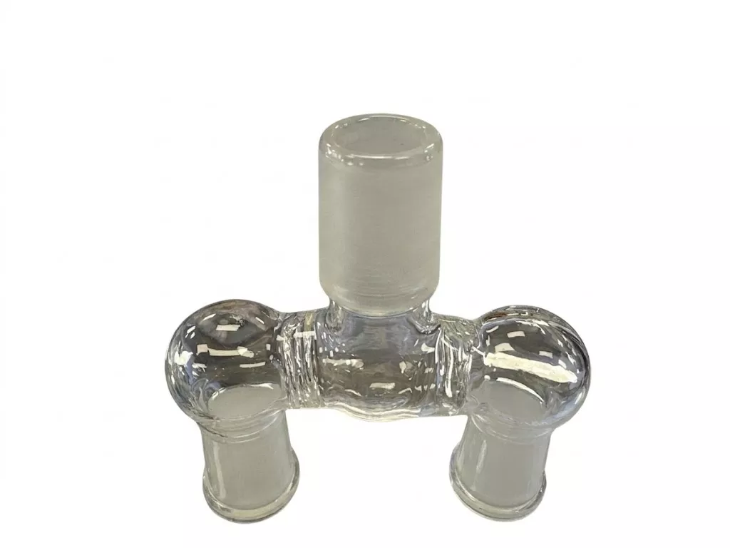 14mm Female to 18mm Male Bubble Double Barrel Adapter