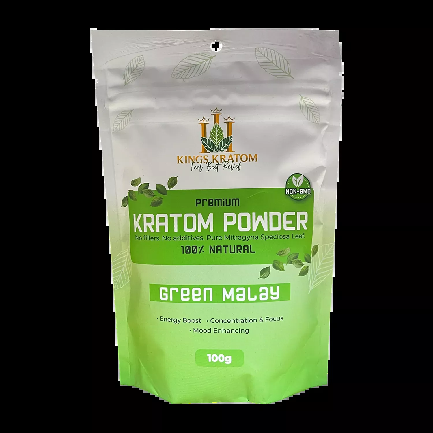3 Kings Kratom 100g Premium Kratom Powder Green Malay