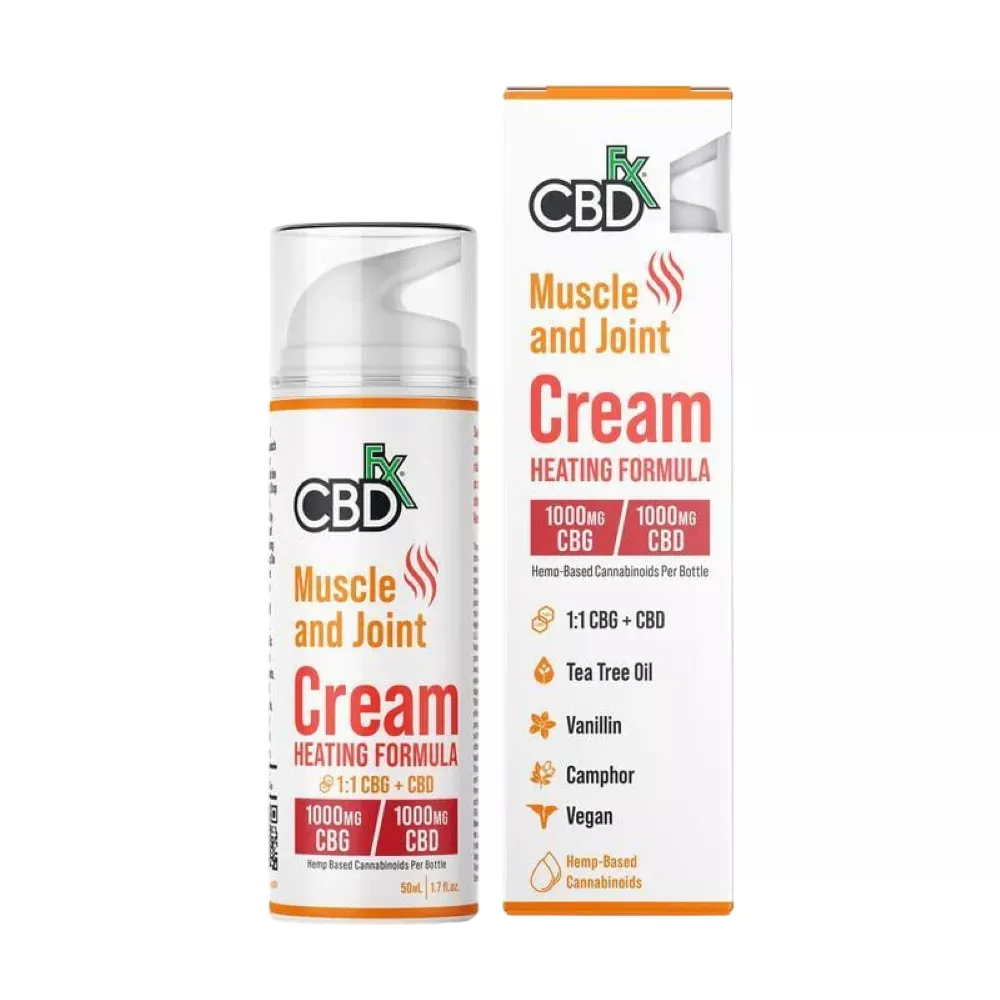 CBDFx Muscle and Joint Cream Heating Formula 1000mg CBD
