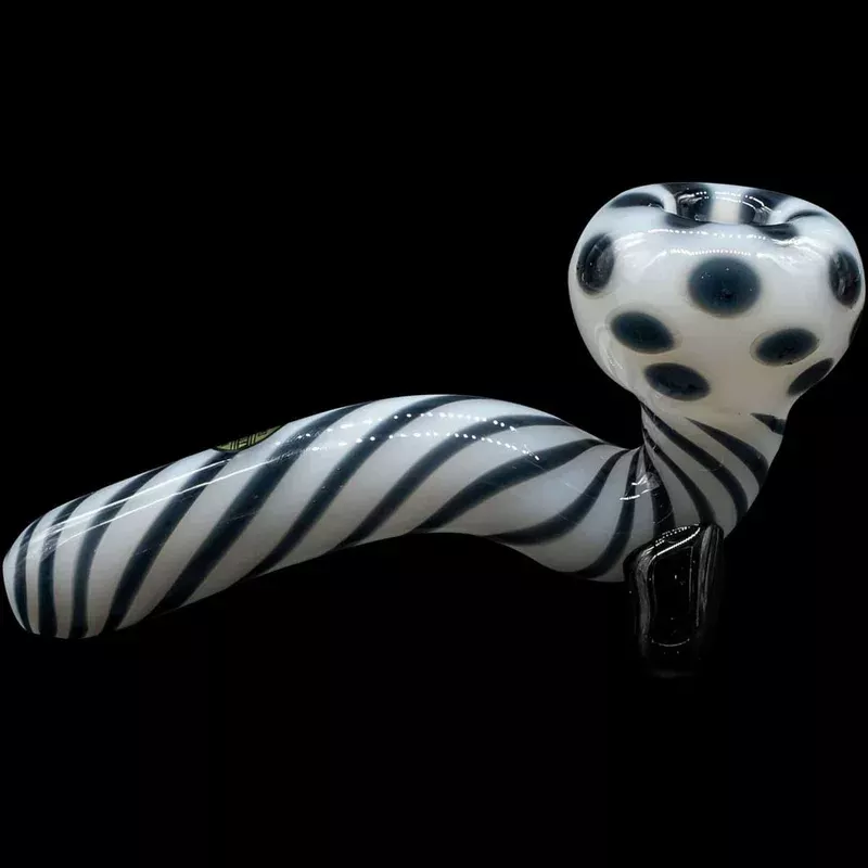 “Ivory Locks” Bone White Sitting Sherlock Glass Pipe
