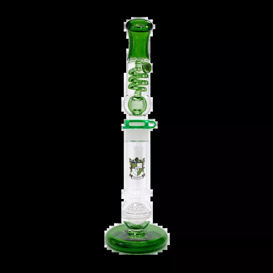 Phoenix Star 16" Straight Glycerin Bong w/ Sphere Perc - Green