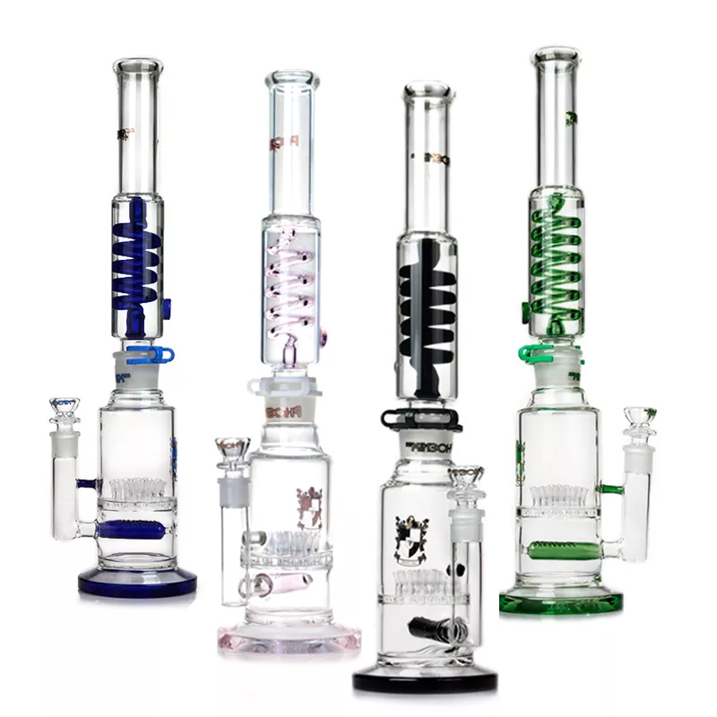Phoenix Star Freezable Coil Bong with Sprinkler Perc 18" 14mm