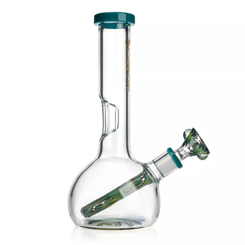 Phoenix Star Glass 8" High-Quality Round Beaker Bong - Green