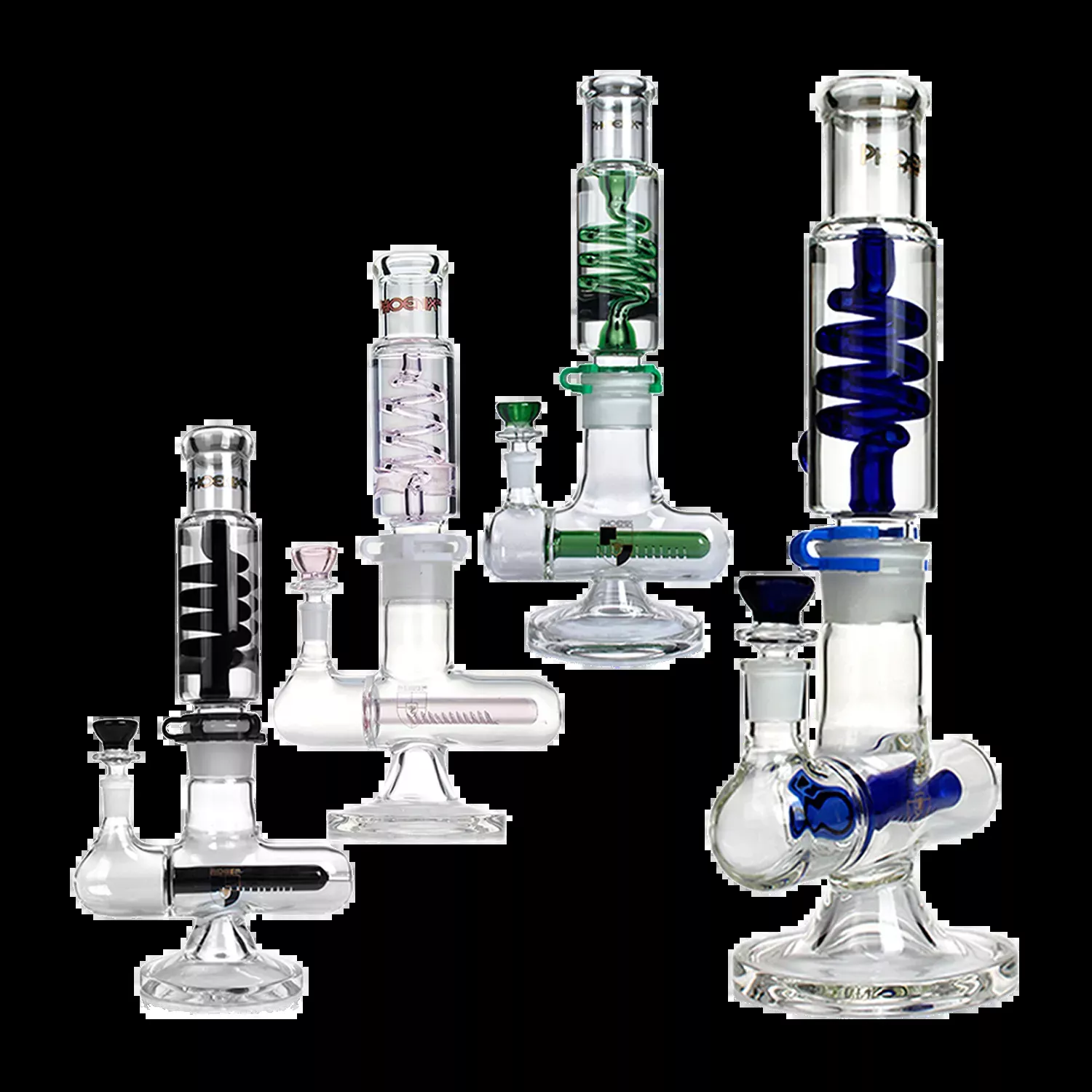 Phoenix Star Glycerin Water Pipe with Freezable Coil 14" 14mm